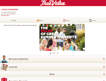 Tablet Screenshot of louisatruevalue.com
